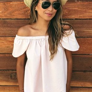 Flutter Sleeve Off the Shoulder Top